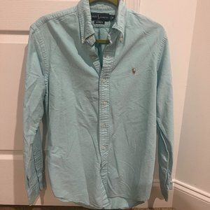 Ralph Lauren Button Down in Blue; Size Medium Custom Fit